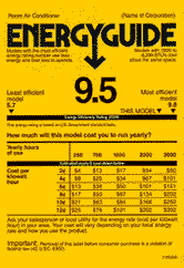 image of the yellow energy star label that is attached to energy efficient appliances and products